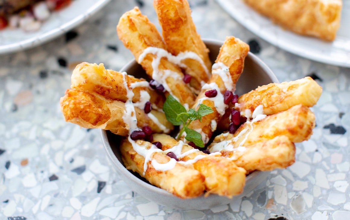 haloumi chips